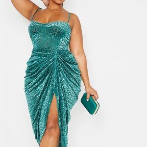 Ruched Side Midi Skirt & top